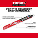 Milwaukee 48-00-5261 6" 7TPI The TORCH with NITRUS CARBIDE for CAST IRON 1PK - 4