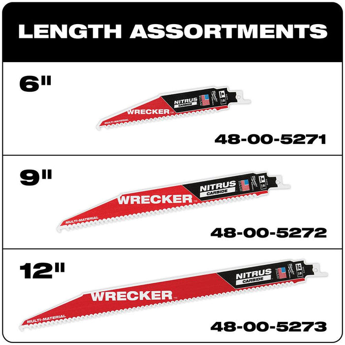 Milwaukee 48-00-5271 6" 6TPI The Wrecker with Nitrus Carbide 1PK - 3