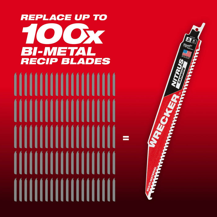 Milwaukee 48-00-5271 6" 6TPI The Wrecker with Nitrus Carbide 1PK - 4