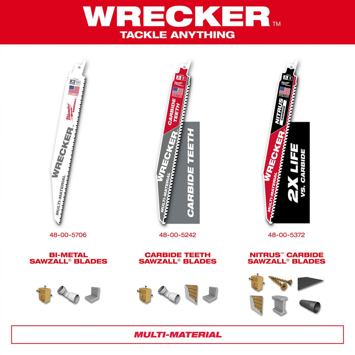 Milwaukee 48-00-5271 6" 6TPI The Wrecker with Nitrus Carbide 1PK - 7