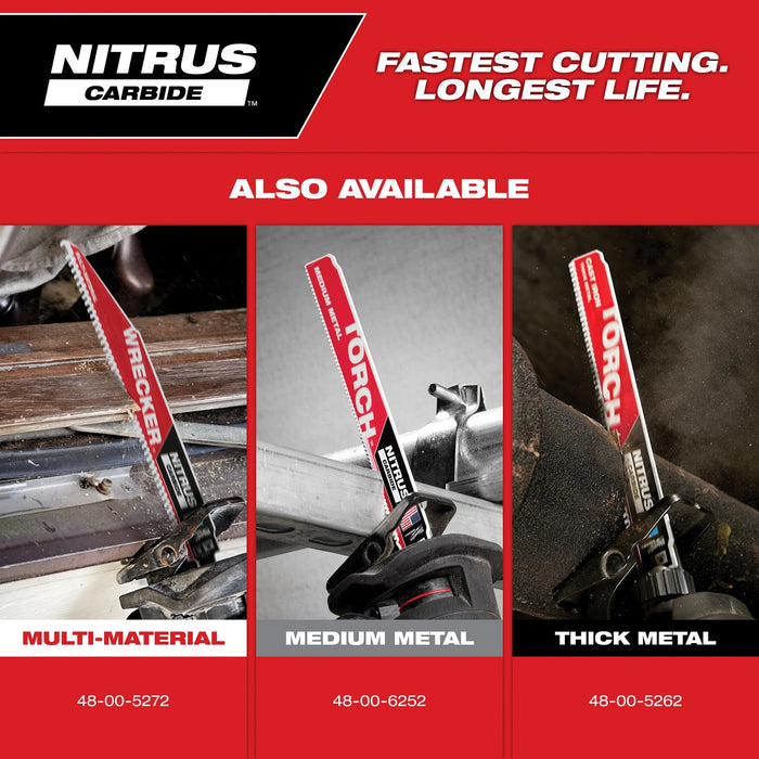 Milwaukee 48-00-5271 6" 6TPI The Wrecker with Nitrus Carbide 1PK - 8