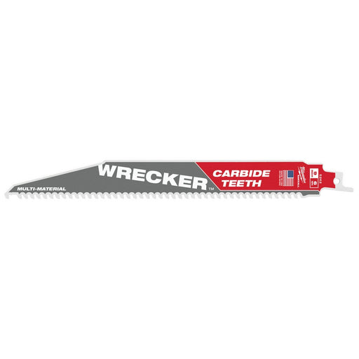 Milwaukee 48-00-5542 9" 6 TPI THE WRECKER™ with Carbide Teeth SAWZALL® Blade 5PK