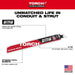 Milwaukee 48-00-6252  9" Reciprocating Saw Blade10TPI The TORCH with NITRUS CARBIDE Teeth for Medium Metal 1PK  - 6