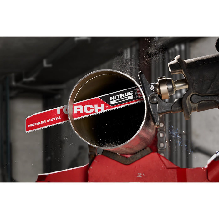 Milwaukee 48-00-6252  9" Reciprocating Saw Blade10TPI The TORCH with NITRUS CARBIDE Teeth for Medium Metal 1PK  - 10