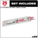 Milwaukee 48-00-8784 6" x 18 TPI Super Sawzall Blade, Torch, 25 Pack - 2