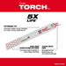 Milwaukee 48-00-8788 9" x 18TPI Super Sawzall Demolition Torch Blades 25/pk - 12