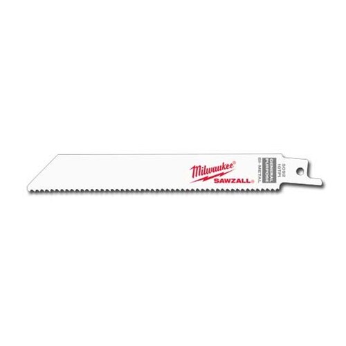 Milwaukee 48-01-6092 6" x 10TPI Bi-Metal Super Sawzall Blade (50 Pack)