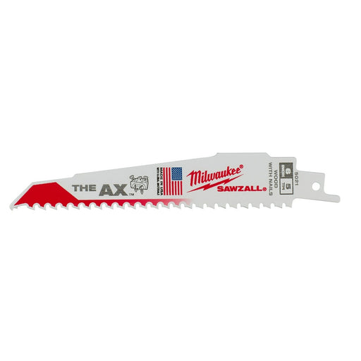 Milwaukee 48-01-7021 Super Sawzall Blade 5 Teeth per Inch 6-Inch Length, Ax (100 Pack)