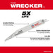 Milwaukee 48-01-7706 WRECKER Multi-Material SAWZALL Blade 9" 7/11TPI (100 Pack) - 5