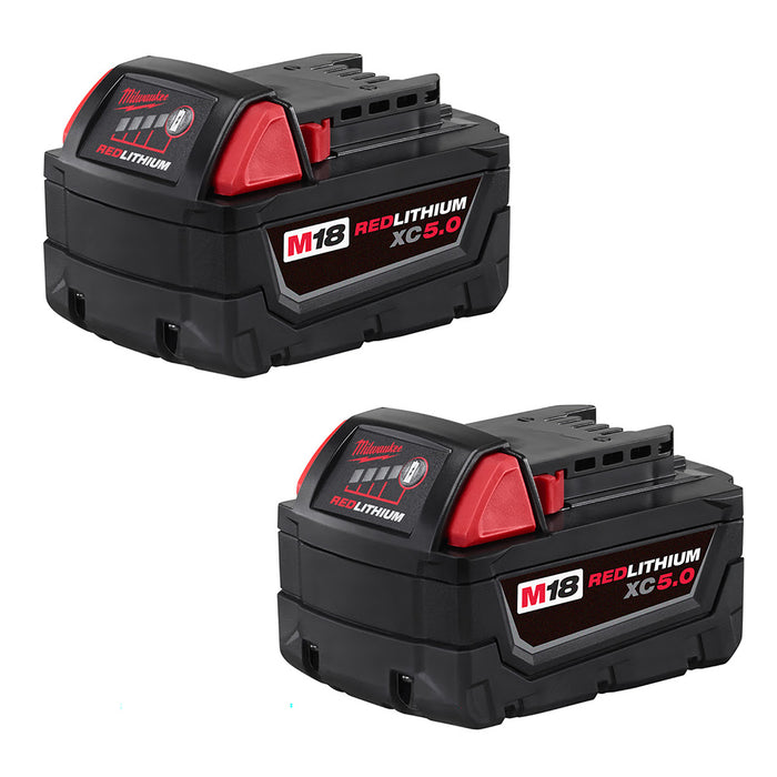 Milwaukee 48-11-1852 M18 REDLITHIUM XC 5.0 Extended Capacity Battery 2 Pack