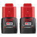 Milwaukee 48-11-2411 M12 REDLITHIUM Compact Battery Two Pack