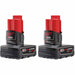 Milwaukee 48-11-2412 M12 XC High Capacity REDLITHIUM Battery Two Pack - 2