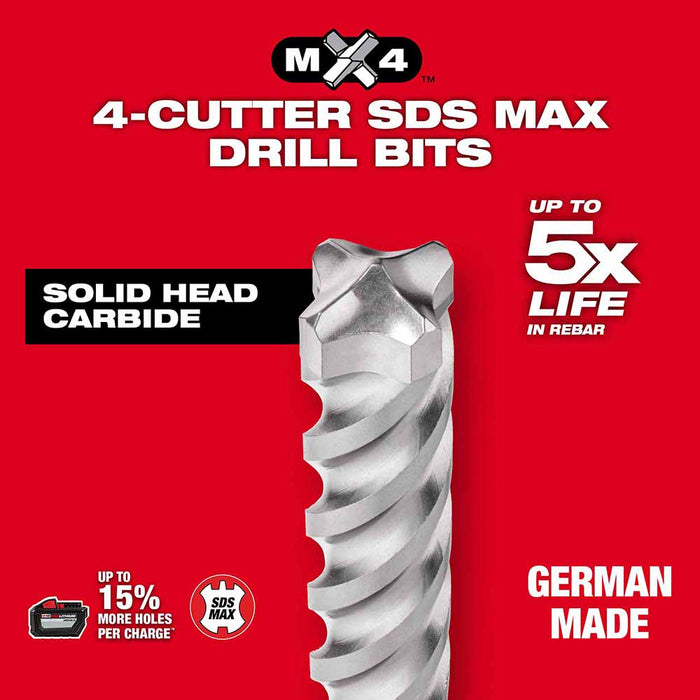 Milwaukee 48-20-3965 SDS Max 4CT MX4 1-1/8" x 8" x 13" - 5