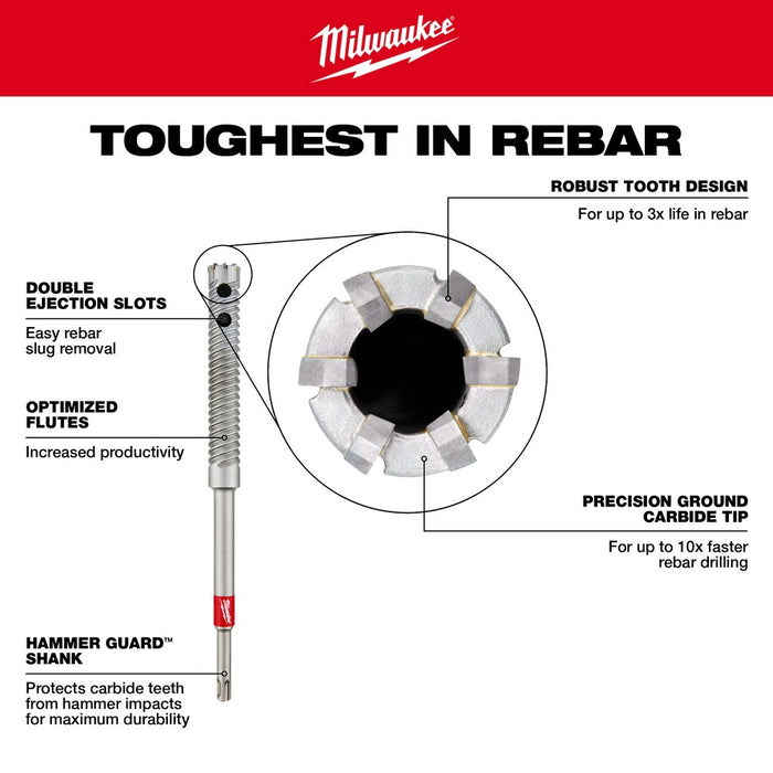 Milwaukee 48-20-6716 SDS PLUS 11/16" X 12" Rebar Cutter - 5