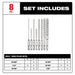 Milwaukee 48-20-7663 8pc. SDS Plus MX4 4-Cutter Drill Bit Kit - 2