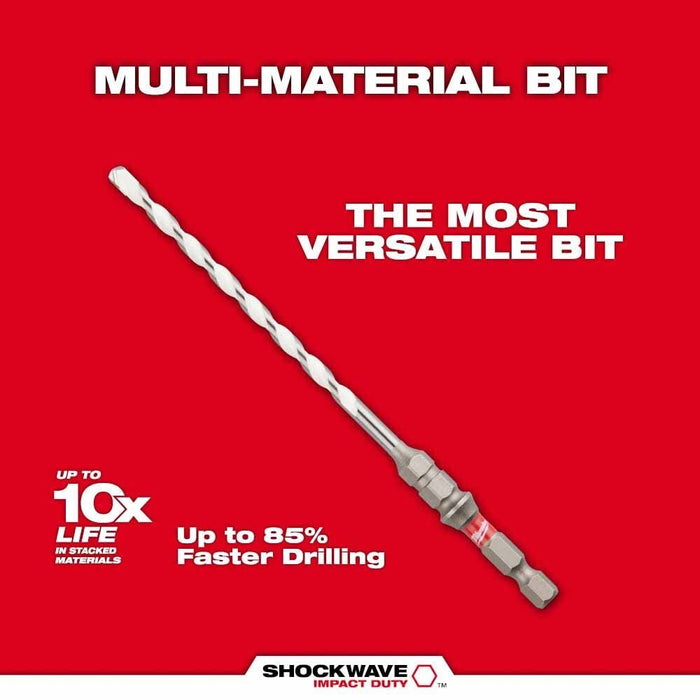 Milwaukee 48-20-8877 SHOCKWAVE Impact Duty Carbide Multi-Material Drill Bit Screw Install Set - 7PC - 7
