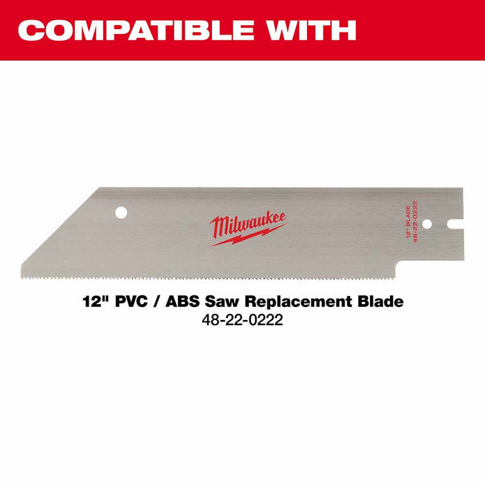 Milwaukee 48-22-0212 12" PVC / ABS Handsaw, Cuts Plywood, Wallboard, Plastics - 4