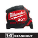 Milwaukee 48-22-0230 30' Wide Blade Tape Measure - 6