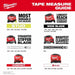 Milwaukee 48-22-1225M 25' Wide Blade Magnetic Tape Measure - 10