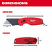 Milwaukee 48-22-1503 FASTBACK w/ Storage & FASTBACK Compact Knife Set - 6