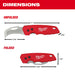 Milwaukee 48-22-1526 FASTBACK Blunt Tip Hawkbill Folding Pocket Knife - 3