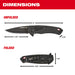 Milwaukee 48-22-1997 2.5" HARDLINE Smooth Blade Pocket Knife - 3