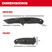 Milwaukee 48-22-1998B 3" HARDLINE Serrated Blade Pocket Knife (Boxed) - 3