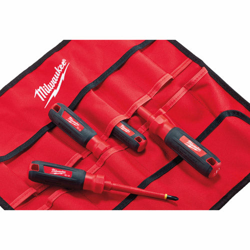 Milwaukee 48-22-2204 4PC 1000V Insulated Screwdriver Set w/ Roll Pouch - 3