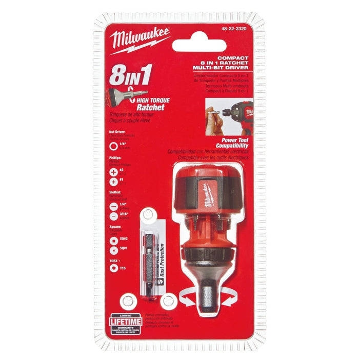 Milwaukee 48-22-2330 8-in-1 Compact Ratcheting Multi-bit Driver - 2