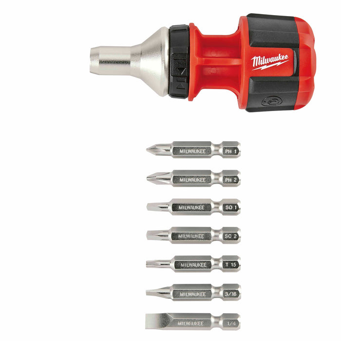 Milwaukee 48-22-2330 8-in-1 Compact Ratcheting Multi-bit Driver - 13