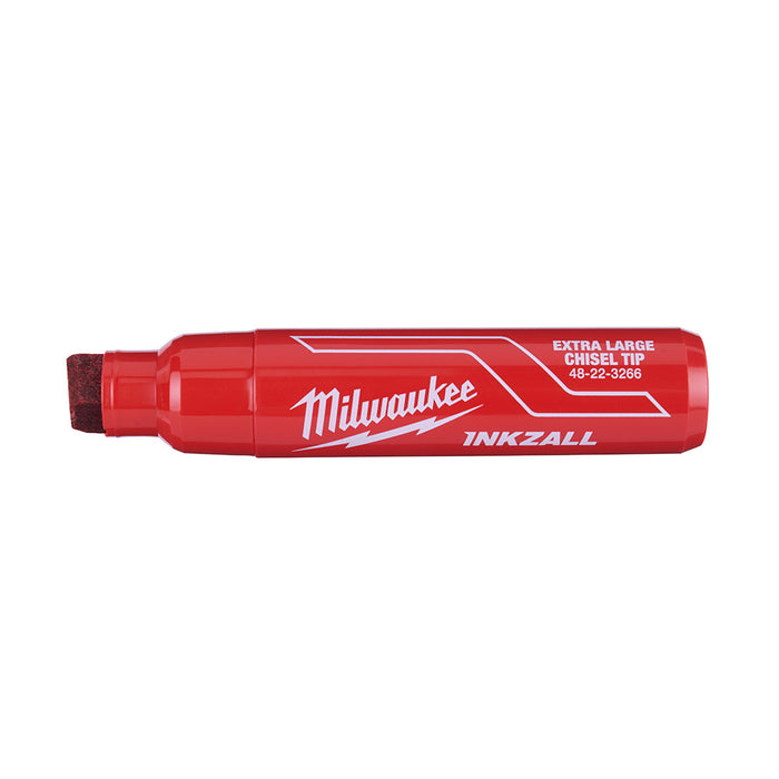 Milwaukee 48-22-3266 INKZALL Extra Large Chisel Tip Red Marker, 12 Pack - 2