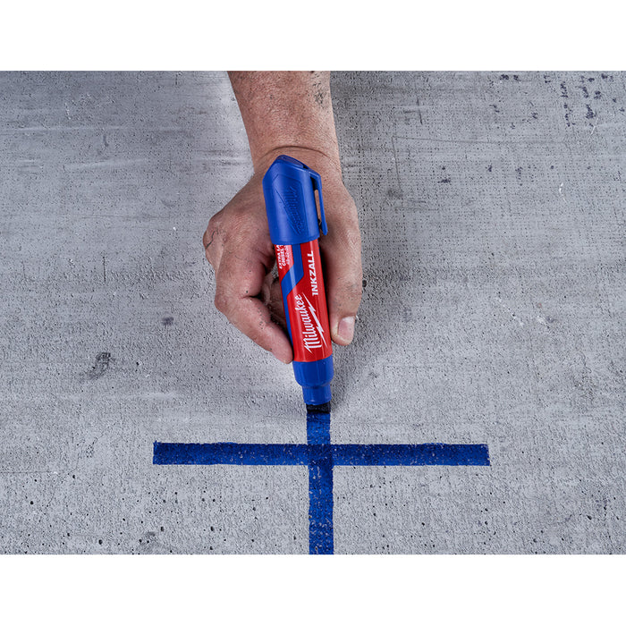 Milwaukee 48-22-3267 INKZALL Extra Large Chisel Tip Blue Marker - 4