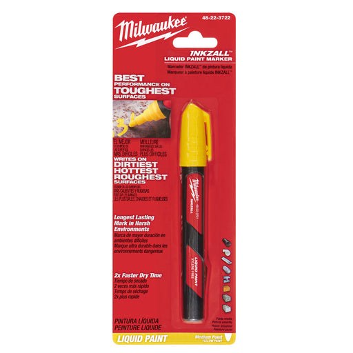 Milwaukee 48-22-3722 1PK INKZALL Yellow Paint Marker - 2