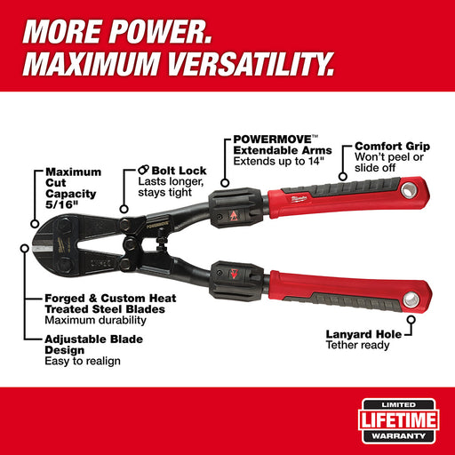 Milwaukee 48-22-4114 14" Adaptable Bolt Cutter with POWERMOVE - 2