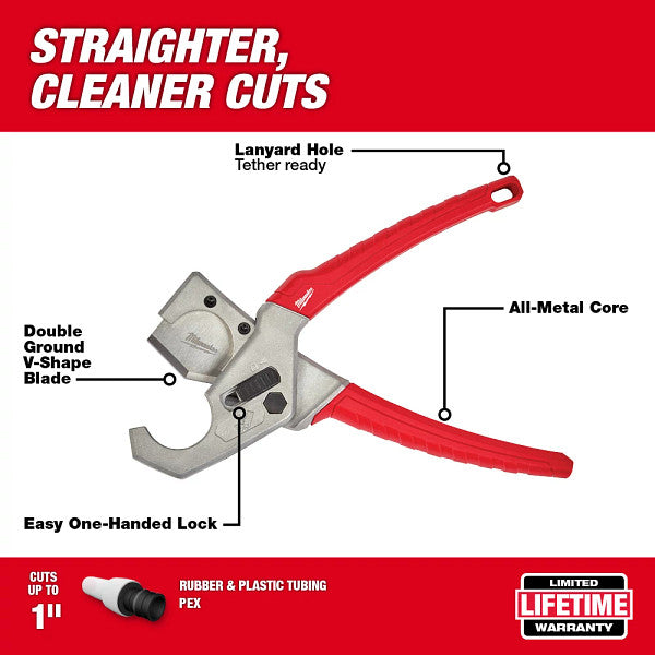 Milwaukee 48-22-4204 Tubing Cutter 1" Cap Rubber, Plastic, Pex - 5