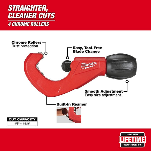 Milwaukee 48-22-4252 1-1/2" Constant Swing Copper Tubing Cutter - 2
