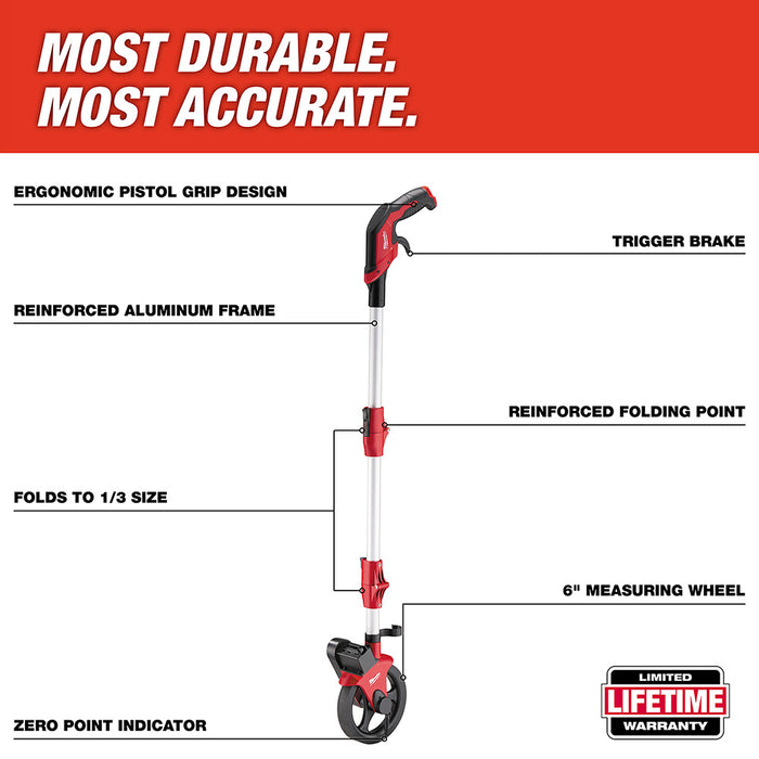 Milwaukee 48-22-5006 6" Measuring Wheel with 1/8" Increment Scale - 3