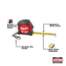 Milwaukee 48-22-5506 6ft / 2M KEYCHAIN TAPE MEASURE (Bulk) - 2