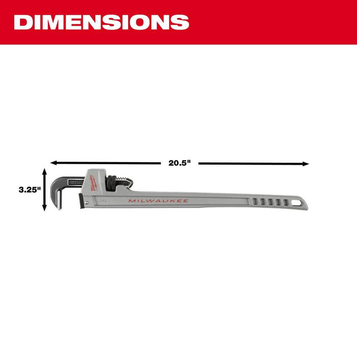 Milwaukee 48-22-7215 14L Aluminum Pipe Wrench with POWERLENGTH Handle - 5