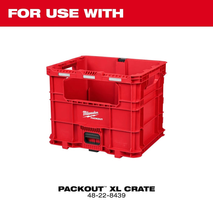 Milwaukee 48-22-8039 PACKOUT XL Crate Divider with Toolbox Attachment Ready Mounting 4" L x 15.25" W x 19" H - 3