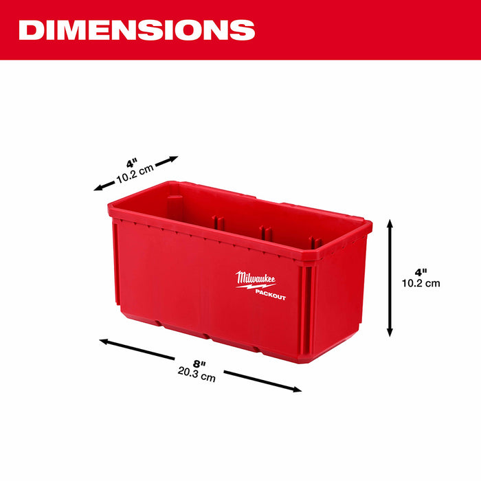 Milwaukee 48-22-8063 2PK PACKOUT Shop Storage Large Bin Set - 3