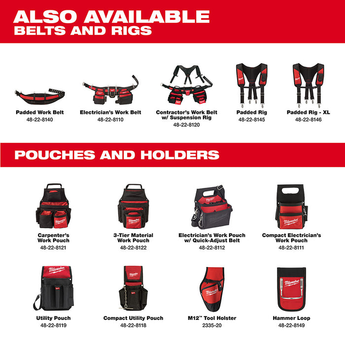 Milwaukee 48-22-8112 Electricians Work Pouch with Quick Adjust Belt - 4