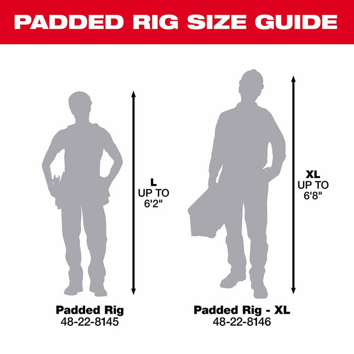 Milwaukee 48-22-8145 Padded Suspension Rig, All Metal Hardware, 1680Denier Ballistic Nylon - 3