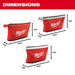 Milwaukee 48-22-8193 3 PK Colored Zippered Pouches - 4