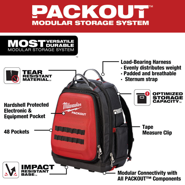 Milwaukee 48-22-8301 48-Pocket Packout Backpack - 4