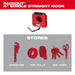 Milwaukee 48-22-8328 PACKOUT 4" Single Straight Hook - 3