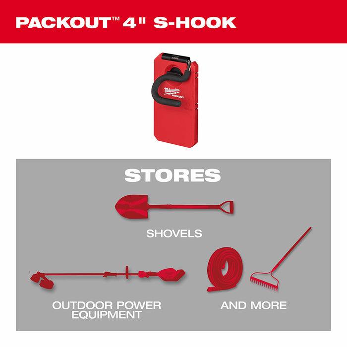 Milwaukee 48-22-8333 PACKOUT Shop Storage 4" S Hook - 3