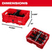 Milwaukee 48-22-8438 PACKOUT Low-Profile Crate with Dividers 18.63 x 14.75 x 6.75" - 5