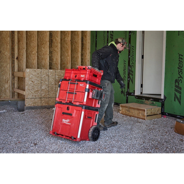Milwaukee 48-22-8438 PACKOUT Low-Profile Crate with Dividers 18.63 x 14.75 x 6.75" - 9