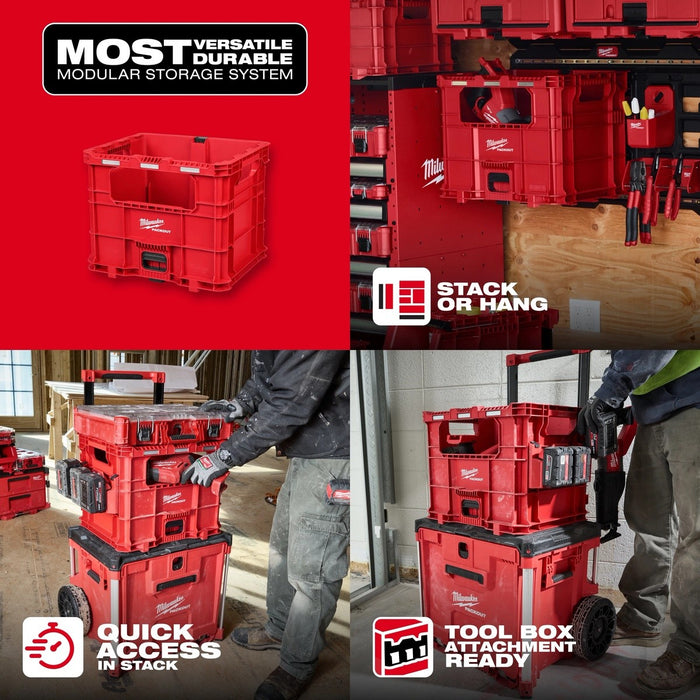 Milwaukee 48-22-8439 PACKOUT XL Crate Modular Tool Storage with 75 lb Capacity - 4